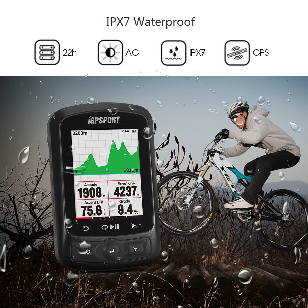 I GPS-порт ANT + GPS IGS618 велосипедный беспроводной Bluetooth Секундомер Водонепроницаемый