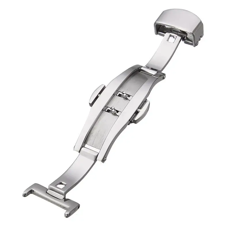 Складные Часы с пряжкой двойной щелчок Бабочка ремешок застежка 14/16/18/20/22 мм