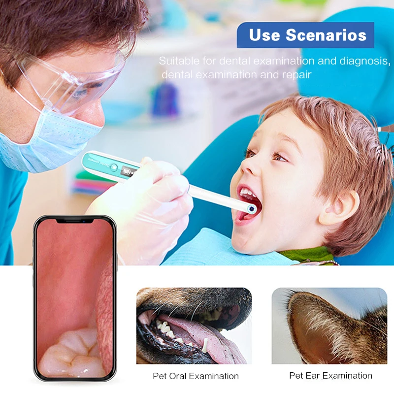 

Wifi Endoscope Camera Oral Dental Endoscope Teeth Inspection Endoscope For Android IOS Mini Waterproof 8 LEDs Borescope Camera