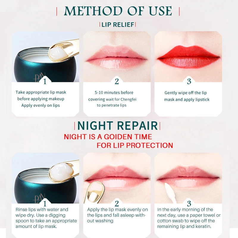 Shea Butter Lip Mask Sleeping Pink Lips Cream Moisturizing Hydrating Smooth Fine Lines Brighten Blam Care |