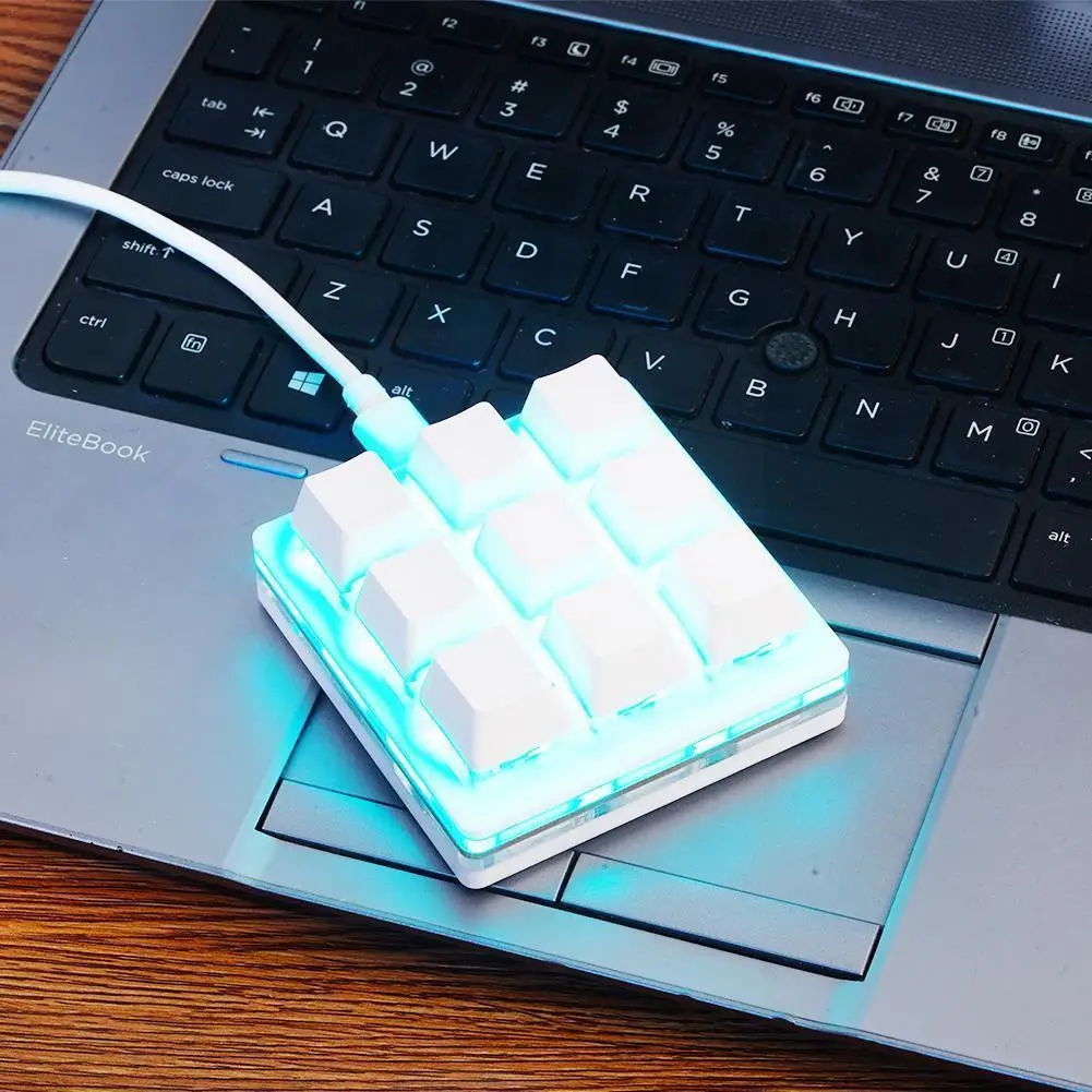 

9 Rgb подсветка макро Механическая плата на заказ миниатюрная цифровая панель быстрого доступа программируемая доска игровой рисунок U8c0