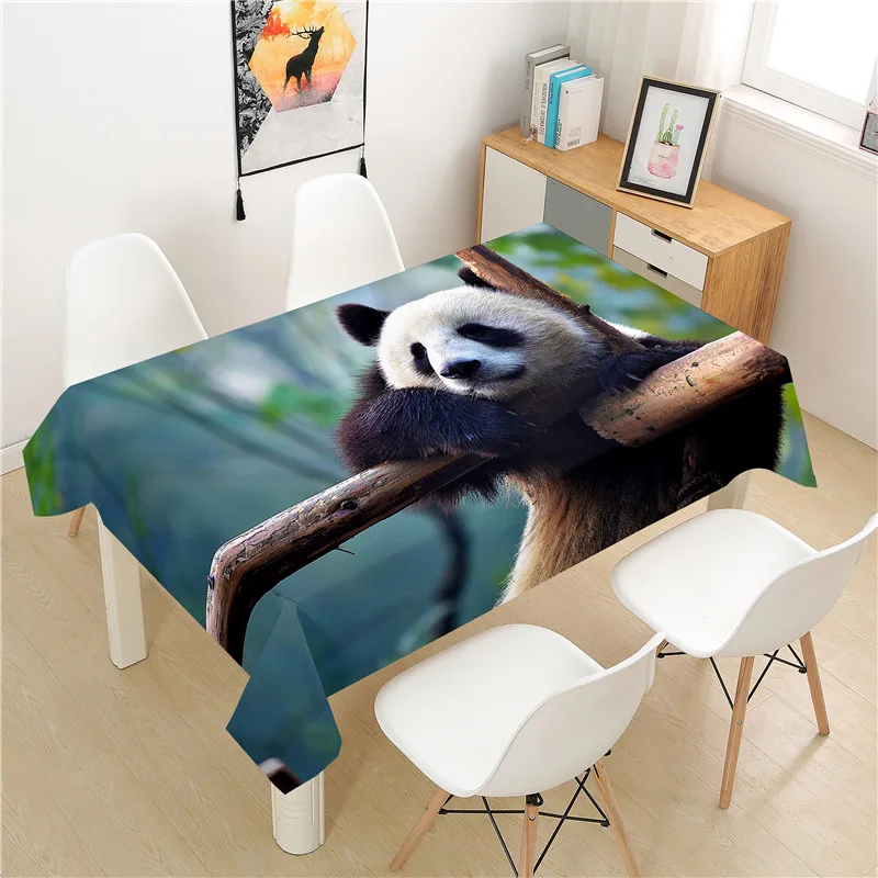 

Panda Tablecloth polyester Hotel Picnic Table Rectangular Table Covers Home Dining Tea Table Decoration