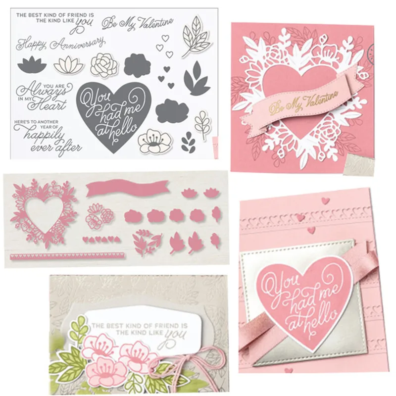 

Metal Cutting Dies and Stamps Stencils Die Cut for DIY Scrapbooking Die Paper Card Embossing Craft Supplies Stamps And Dies 2021