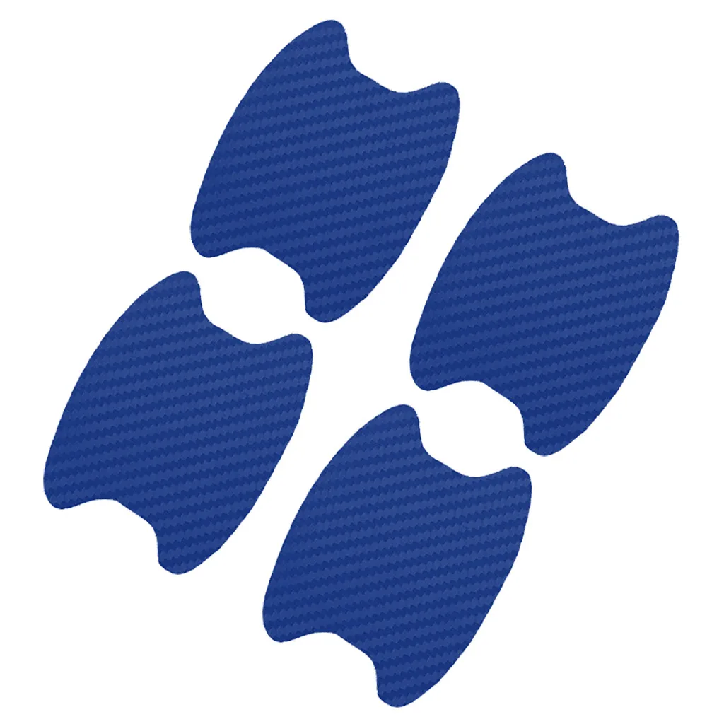 4 шт. Новая защитная пленка для дверных ручек из углеродного волокна наклейка на