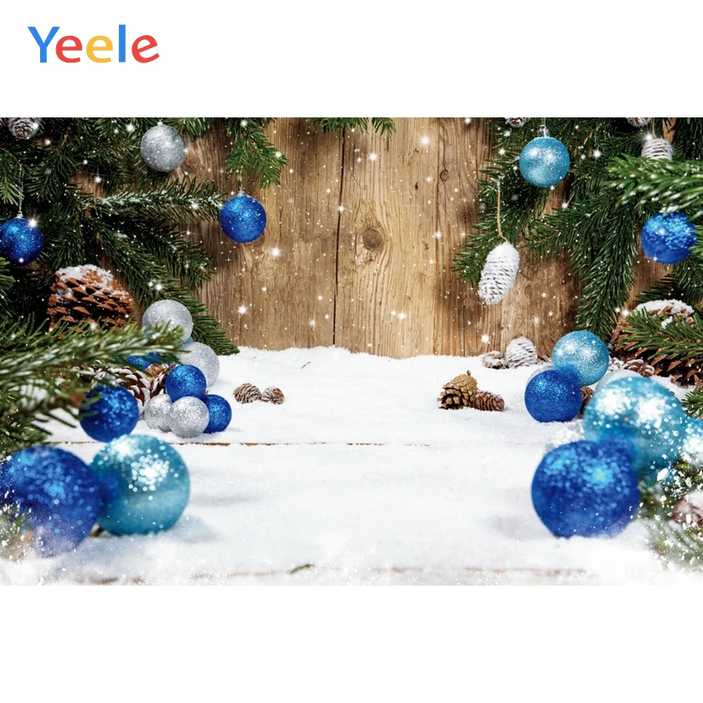 

Christmas Backdrop Pine Tree Branch Ball Winter Snowflake Newborn Baby Portrait Background Photography Backdrops Photophone Prop