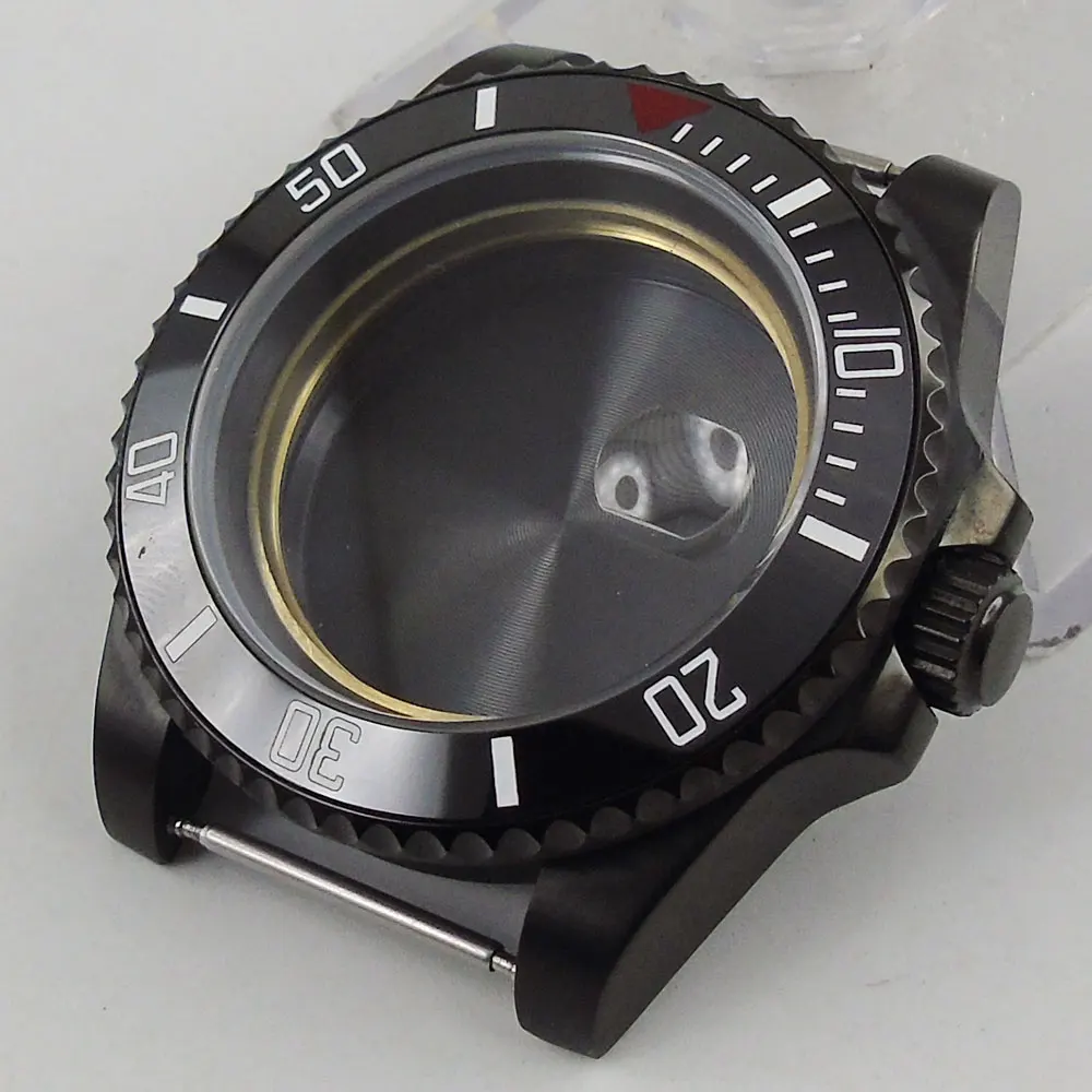 

NEW Arrive 40mm Rotating Bezel Black PVD Watch Case fit fit MIYOTA 8215 821A 8205 2836 MOVEMENT men's Watch