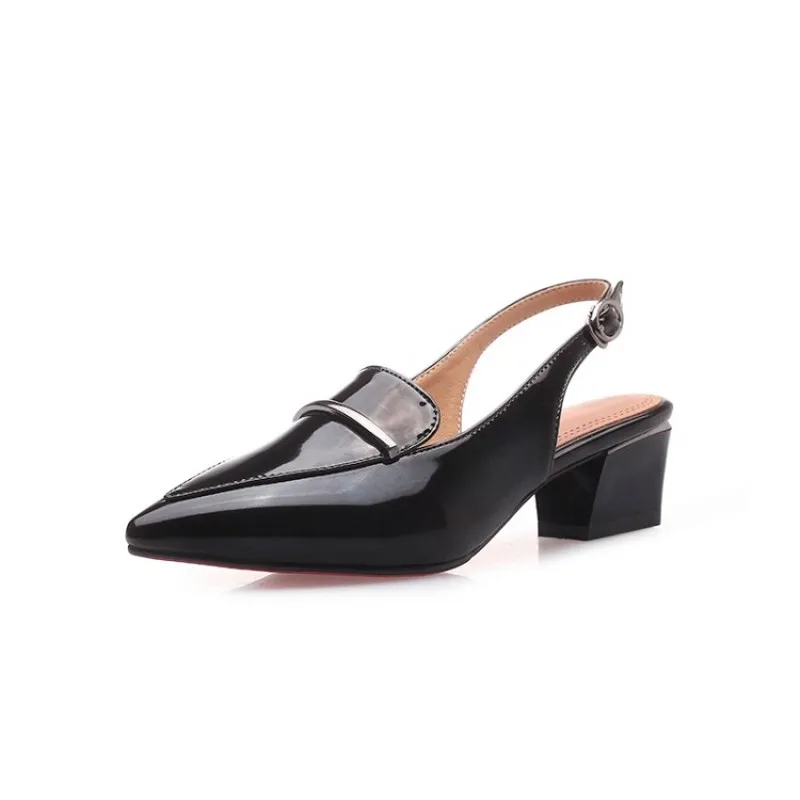 CDAXILAN/Новое поступление женские босоножки из лакированной кожи на среднем
