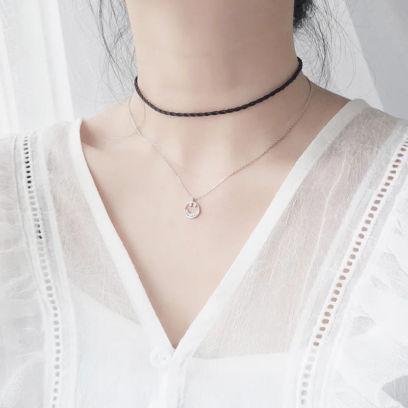 ZOBEI настоящее 925 пробы серебряные круглые улыбающееся лицо подвески