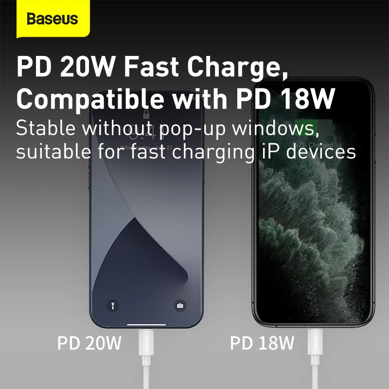 Кабель Baseus USB Type-C PD 20 Вт для iPhone SE 11 Pro X XS 8 | Мобильные телефоны и аксессуары