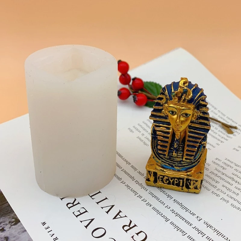 

1 Pc Ancient Egyptian Pharaoh Epoxy Resin Mold Aromatherapy Plaster Silicone Mould DIY Crafts Home Ornaments Decorations Mold