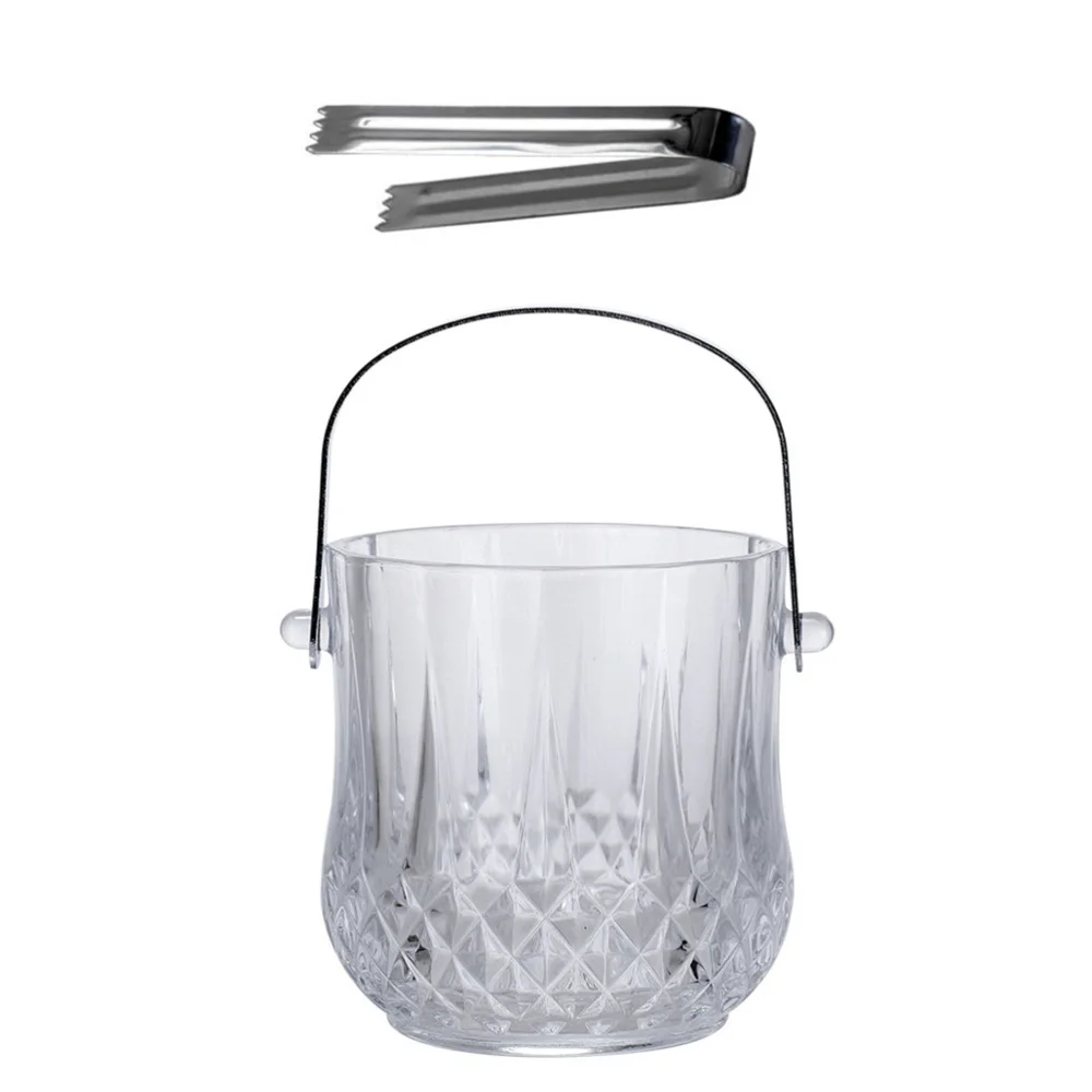 

1Set KTV Creative Glass Ice Bucket Bar Ice Container Portable Ice Container