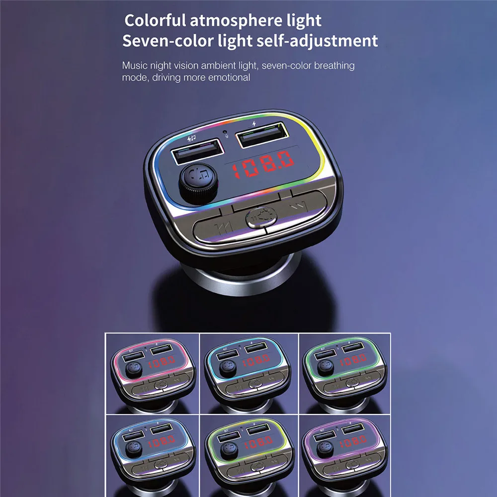 kebidumei car bluetooth 5 0 fm transmitter 3 1a fast charger car mp3 player music handsfree modulator with tf u auto accessories free global shipping