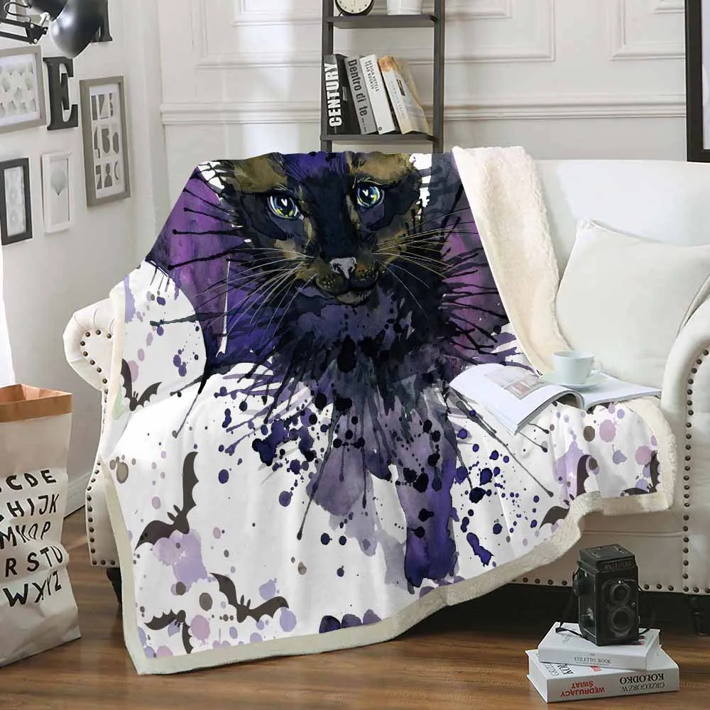 

3D Printing Halloween Blanket Adult Duvet Cover Leisure Sofa Down Blanket Home Office Bedding Can Be Washed