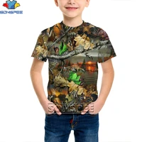 sonspee camouflage leaves camping hidden 3d boys t shirt summer leisure children t shirts fashion harajuku short sleeve clothing