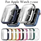 2 шт.лот, полный защитный чехол для Apple Watch серии 7, 41 мм, 45 мм, смарт-экран, защитная оболочка, чехол, мягкий ТПУ, аксессуары, чехлы