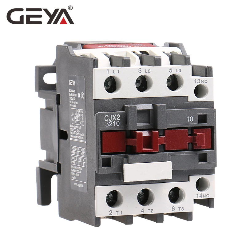 GEYA CJX2 2510 3210 Магнитная 3 фаза контактор 1NO 25A 32A 220V или 380VAC LC1D переменного тока Din Rail