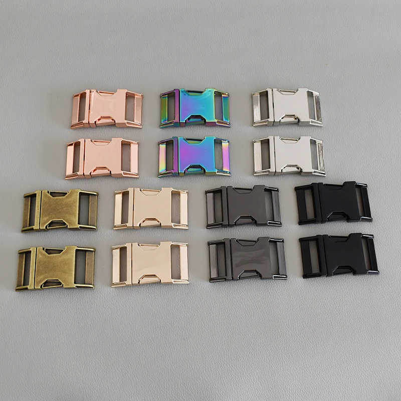 

100 Pcs/Lot Plated Metal Buckle Quick Side Release Buckle Kirsite For 25mm Sewing Leathercraft Handmade Accessories