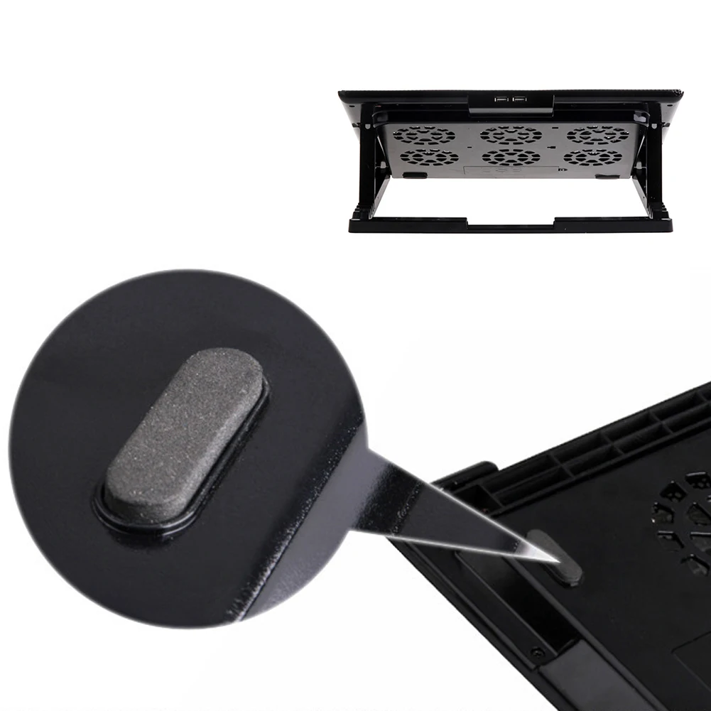 Охлаждающая подставка для ноутбука 6 вентиляторов два USB вентилятора сенсорная