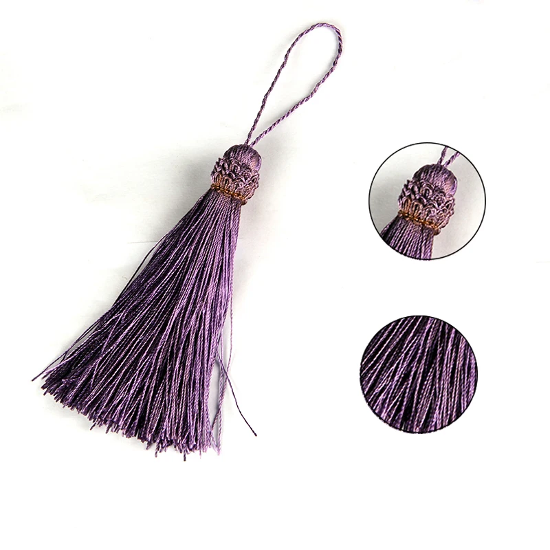 

2Pcs Polyester Silk Tassel Fringe 18cm Tassels Trim For Sewing Curtains Accessories DIY Home Wedding Decoration