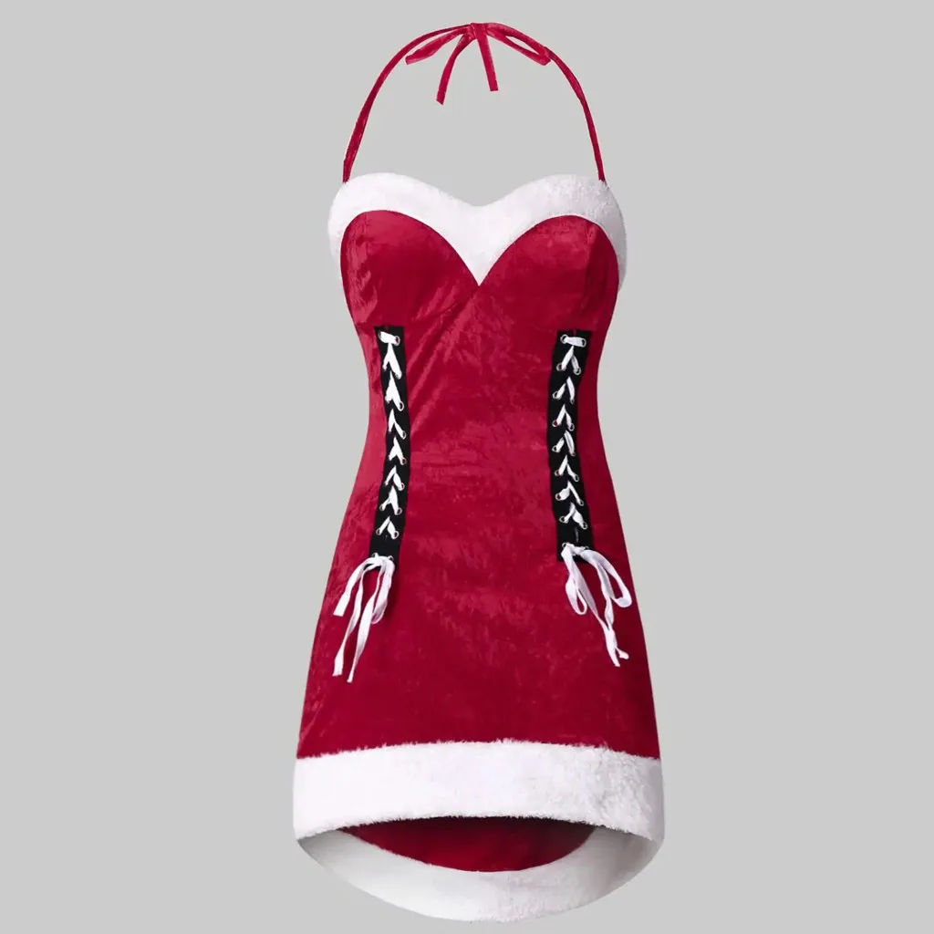 Женское платье большого размера с открытой спиной высоко и низко рождественское