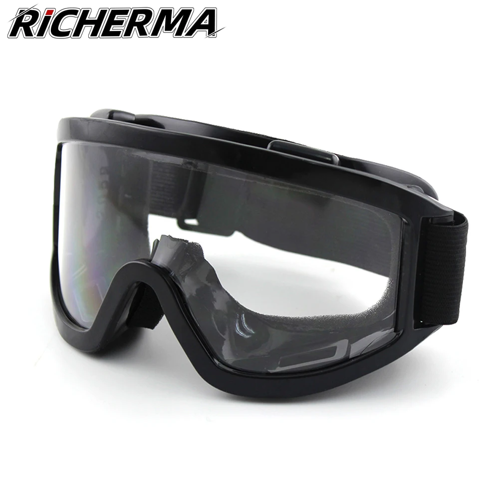 

Foldable Protective Motocross Glasses Transparent Lense Safety Goggles Windproof Anti-Dust Ski Goggles For Motorcycle Dirt Bike