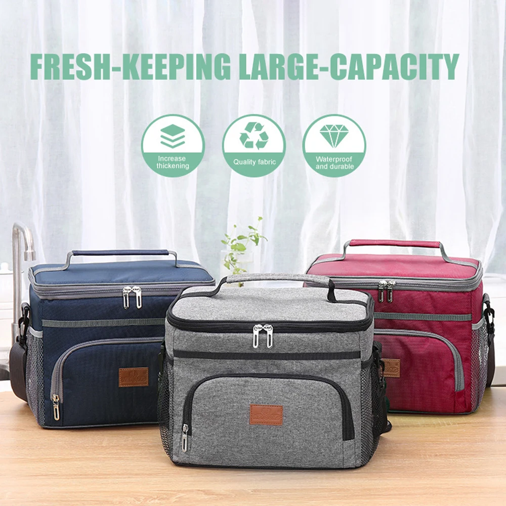 Изолированный термоохлаждающий Ланч-бокс сумка для работы и пикника льда в