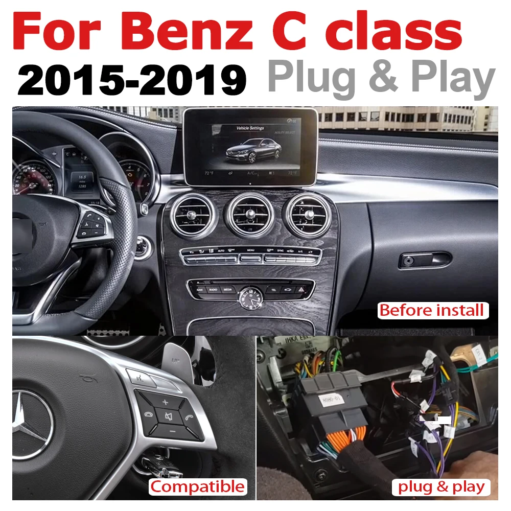 Автомобильный Android радио GPS мультимедийный плеер для Mercedes Benz C class 2015 ~ 2019 NTG стерео
