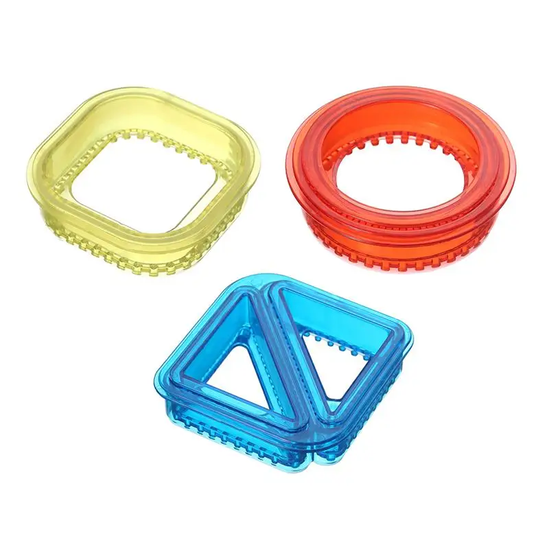 3pcs Bread Molds Plastic DIY Sandwich Cutter Sealer Breakfast Lunchbox Toast Making Mold Kitchen | Дом и сад
