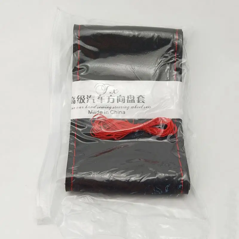 

New 3 Color Steering Covers DIY Texture Soft Auto Car Steering Wheel Cover with Needles and Thread Artificial Leather Car Covers