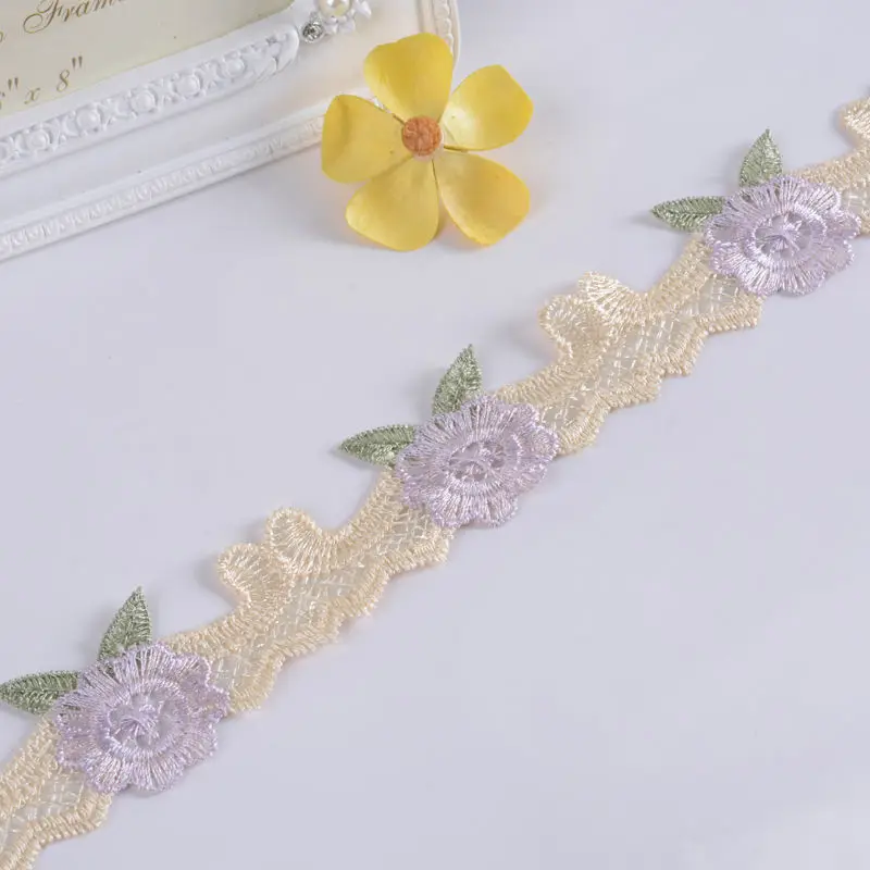 

13yards Handmade DIY Clothing Accessories Floral Embroidery Lace Fabric Curtains Sofa Lace Trim Home Decoration