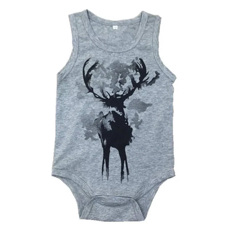 

Детский хлопковый комбинезон для новорожденных, с принтом оленей