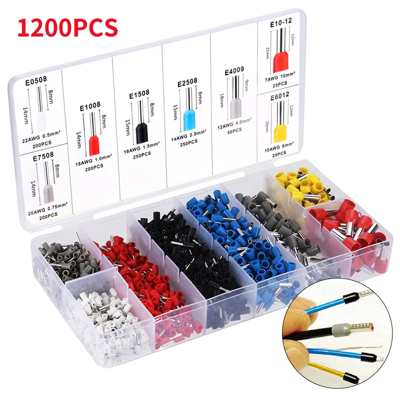 

Crimp Ring tip Insulated terminal block electric wire connector pin tube terminal ejector kit for wiring