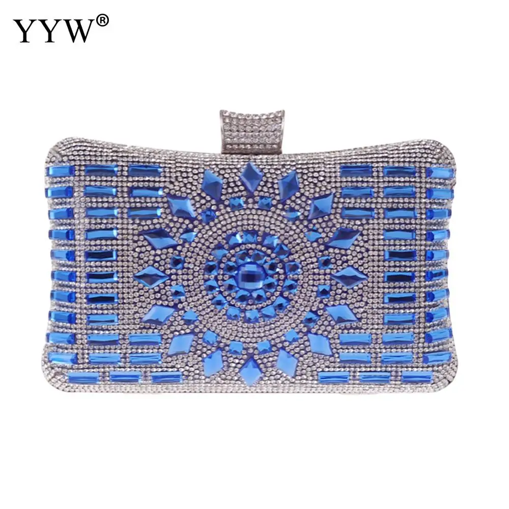 Роскошный женский клатч Стразы с цветами кошелек вечерняя сумочка кристаллами