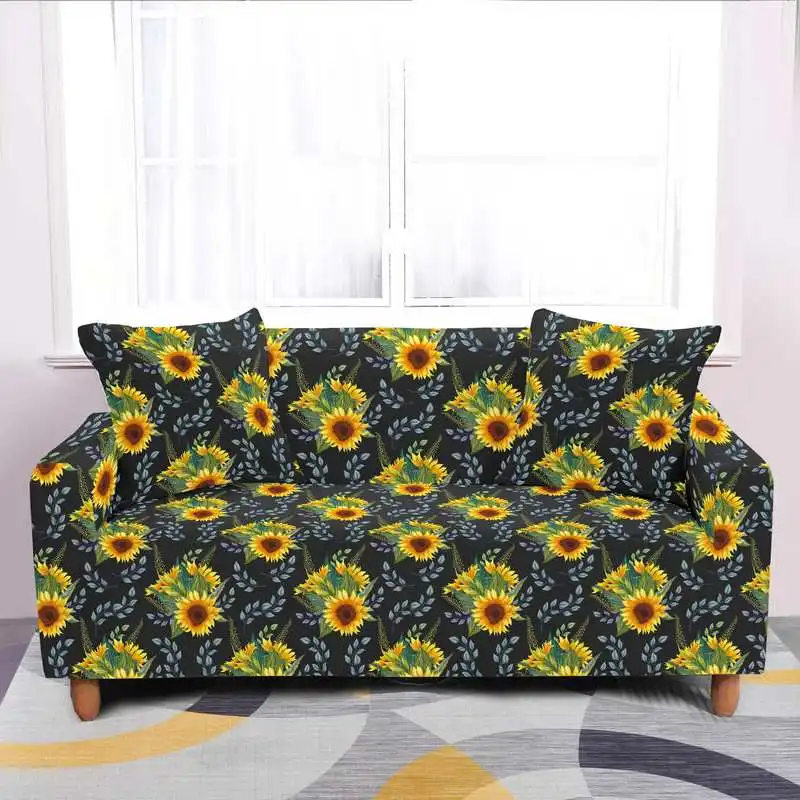 Солнцезащитный чехол для дивана с цветочным принтом эластичный богемный диван