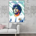 Диего Марадона художественные плакаты и принты Аргентина, Футбольная звезда, холст, картина на стену, украшение для дома, гостиная, без рамки