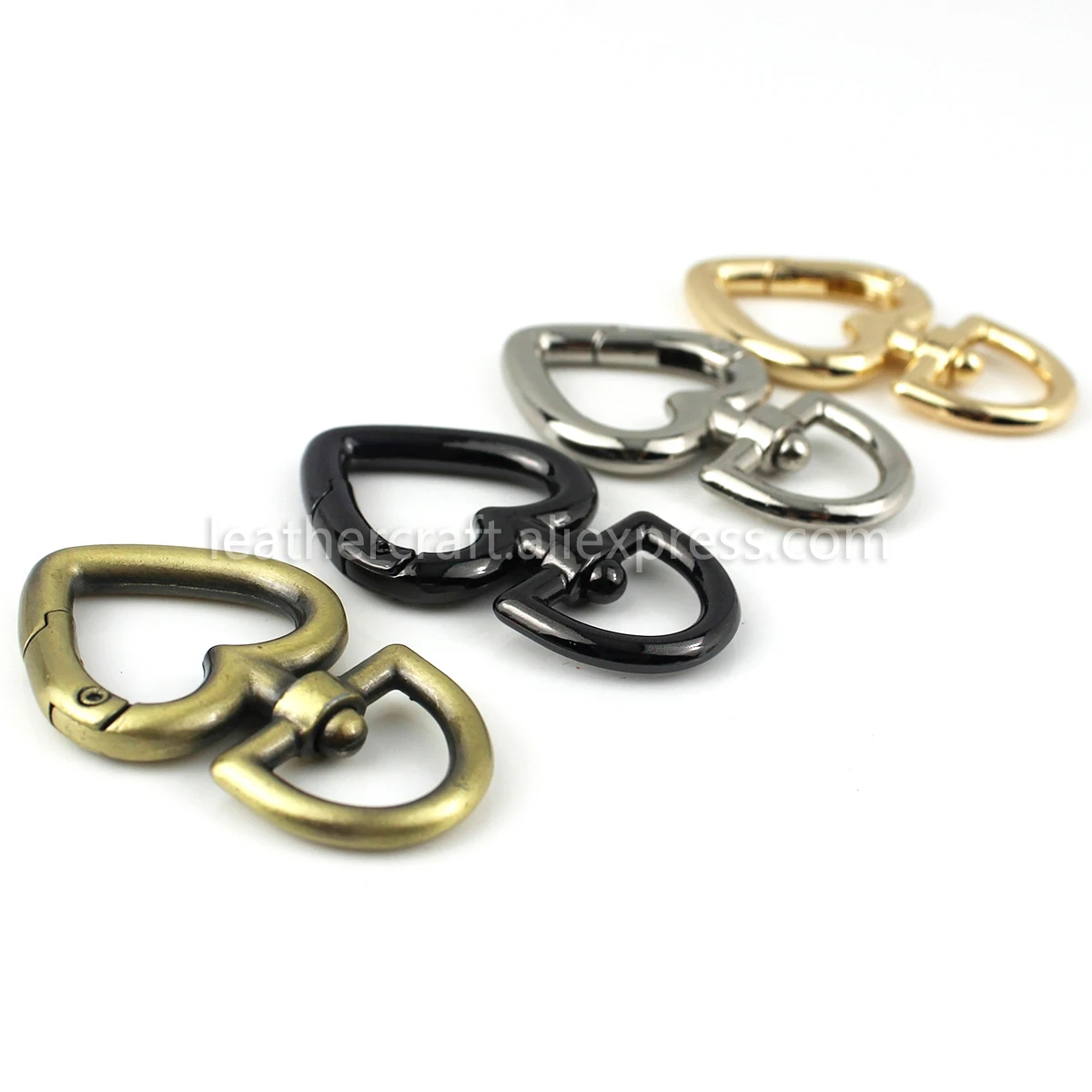 1 шт. металлическая сумка в форме сердца вертлюжная с крюком очаровательные