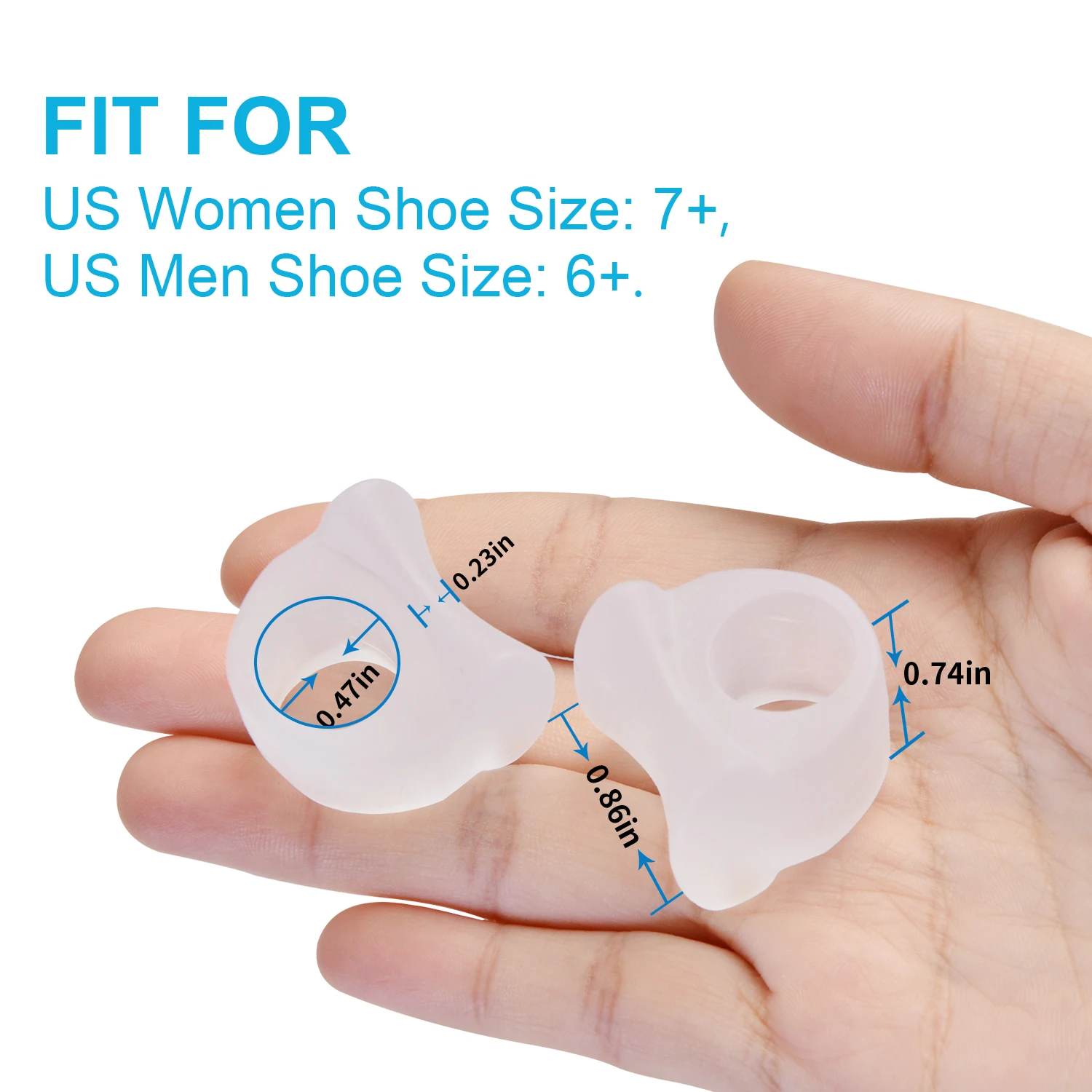 

6pcs (3pairs) Silicone Soft Toe Separator Hallux Valgus Bunion Spacers 0verlapping Toes Corrector Foot Care Pedicure Tool D3489