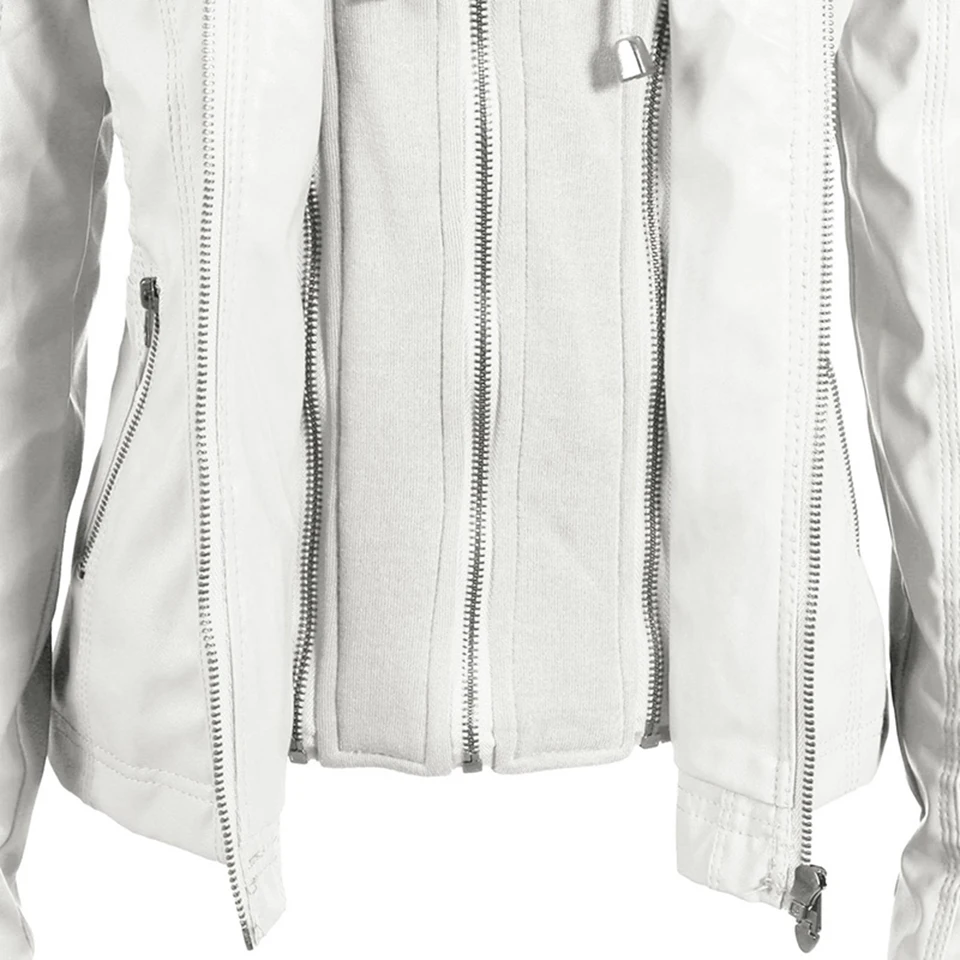 Sisjuly Jacket Coat Women Winter Slim Zipper Hooded Coat Female Warm Casual Outerwear Solid 2xl Fall Leather Jacket Coats