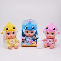 9 inch mini cute doll surprise toy baby doll music transformed into shark enamel toy festival can spray water sing birthday gift