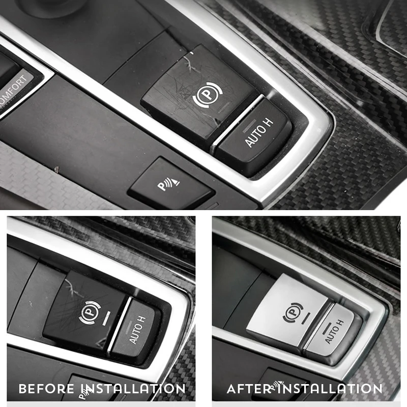 

Car Electronic Hand Brake AUTOMATIC H Button Cover for BMW F10 F07 F01 X3 F25 X4 F26 F11 F06 X5 F15 X6 Interior Accessories
