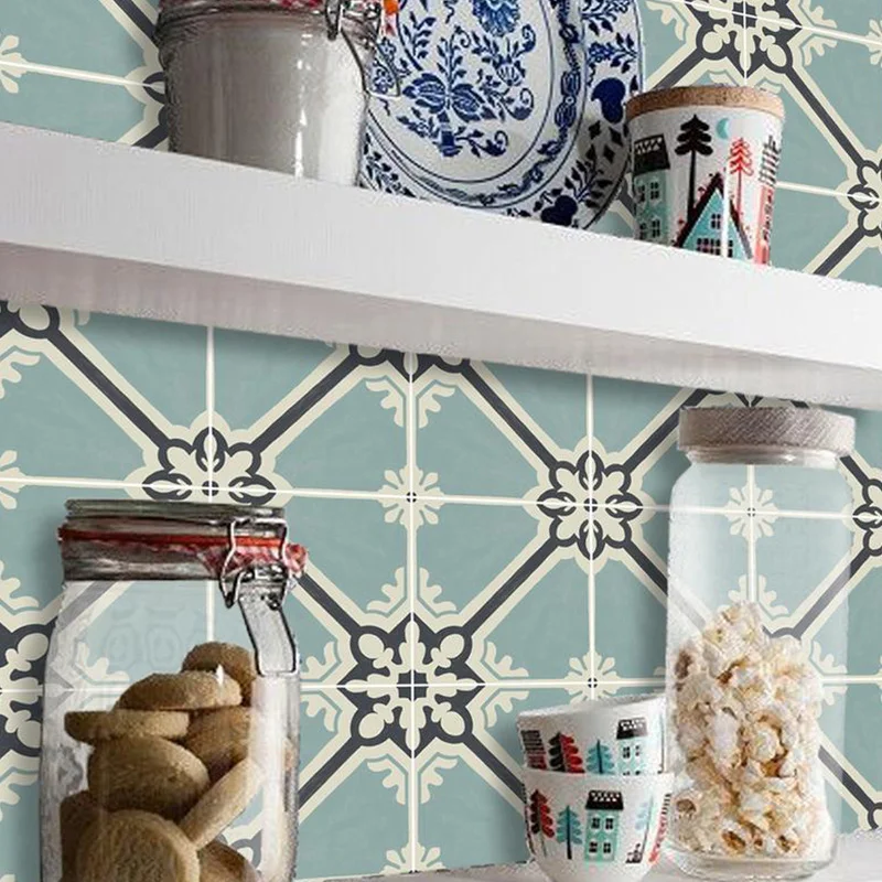 Настенная Наклейка в стиле ретро мозаика из ПВХ наклейка для плитки водостойкая