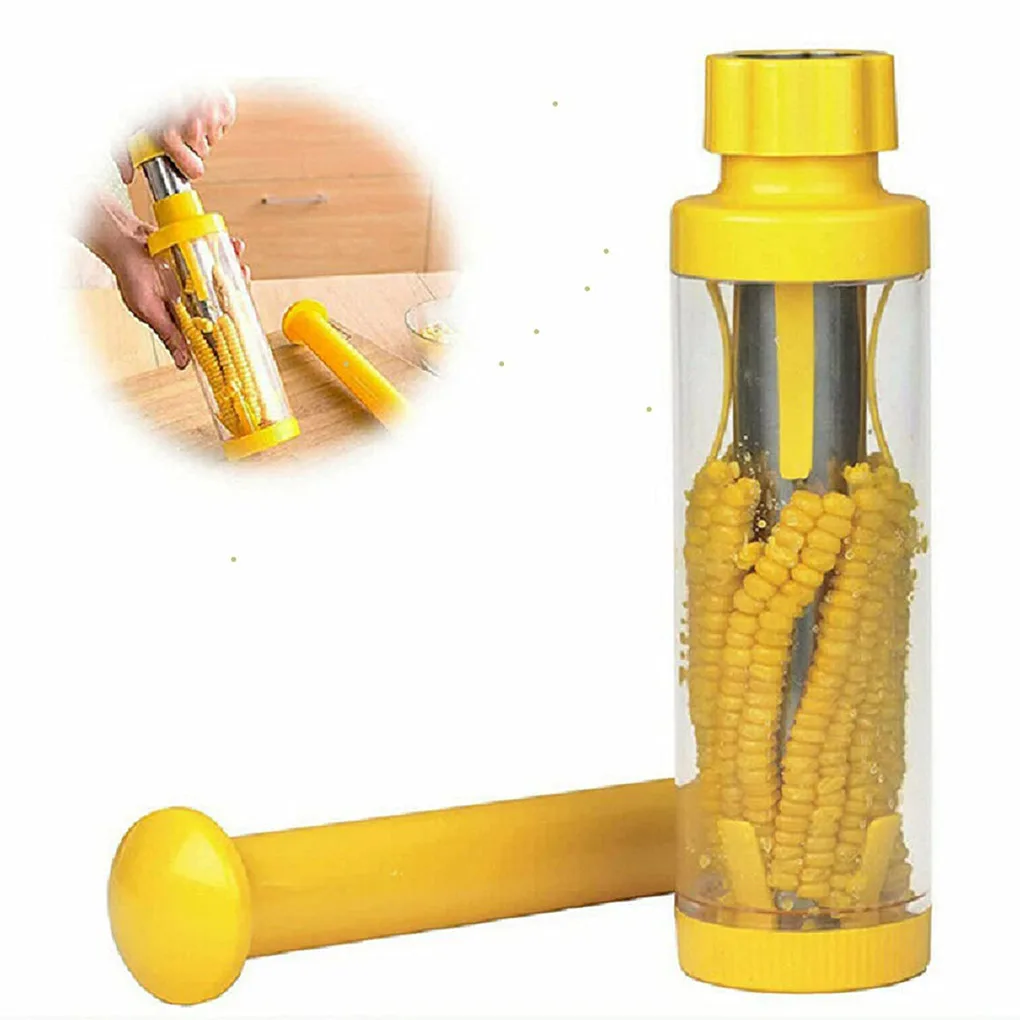 

Corn Peeler Round Stainless Steel Stripper Cob Cutter Thresher Vegetable Planer Corn Kernel Stripper Remover Home Kitchen Gadget