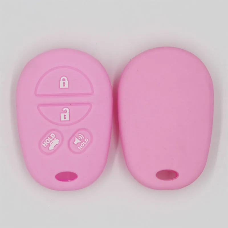 

1PC Wholesale key case for car Toyota Camry Solara 2015 Tundra 2013 Sequoia 4 Buttons silicone car key cover case Multi-colour