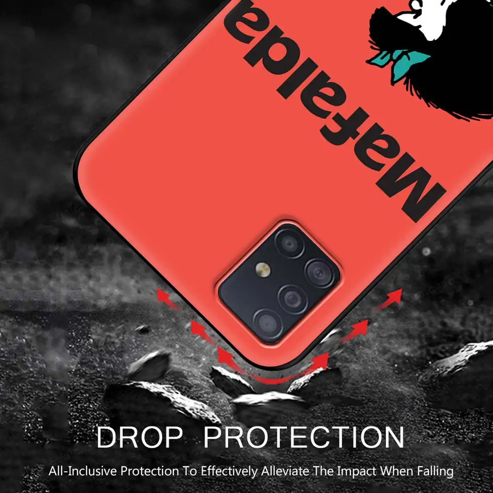 

Phone Case for Samsung Galaxy A51 A71 A70 A50 A40 A20s A30 A10s A20e A10 A02s A01 Silicon Back Cover Mafalda Hot Girl Cute Anime