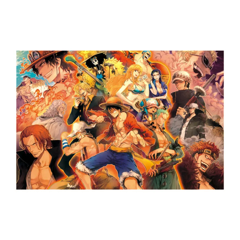 

One Piece 1000 Pieces Luminous Puzzle Jigsaw Puzzles Wood Scenery Picture Cartoon Toys Adults Children Birthday Gift Decoration