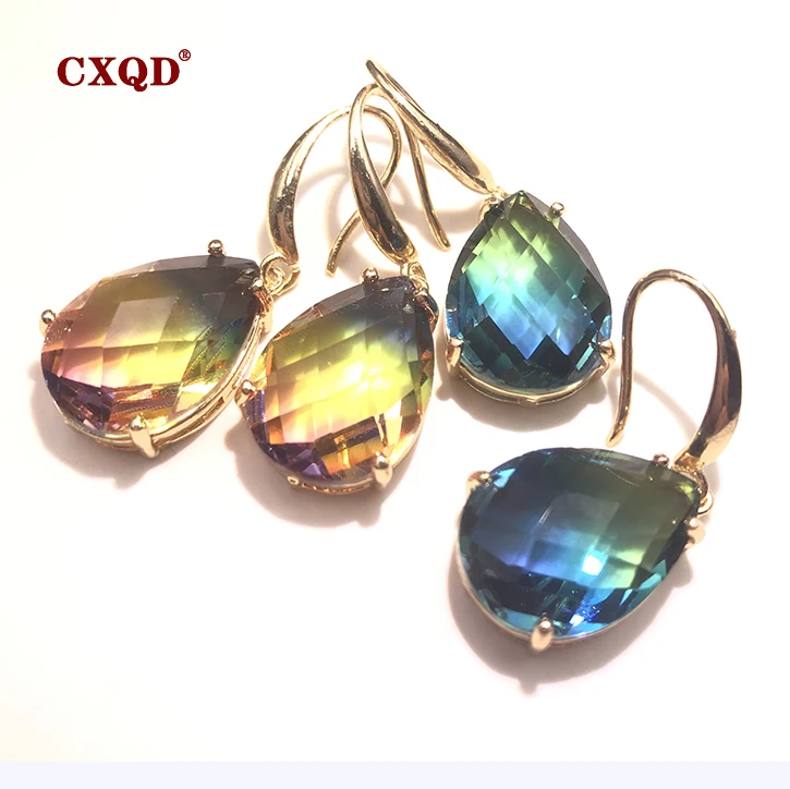 CXQD высококачественные блестящие овальные прозрачные Хрустальный турмалин