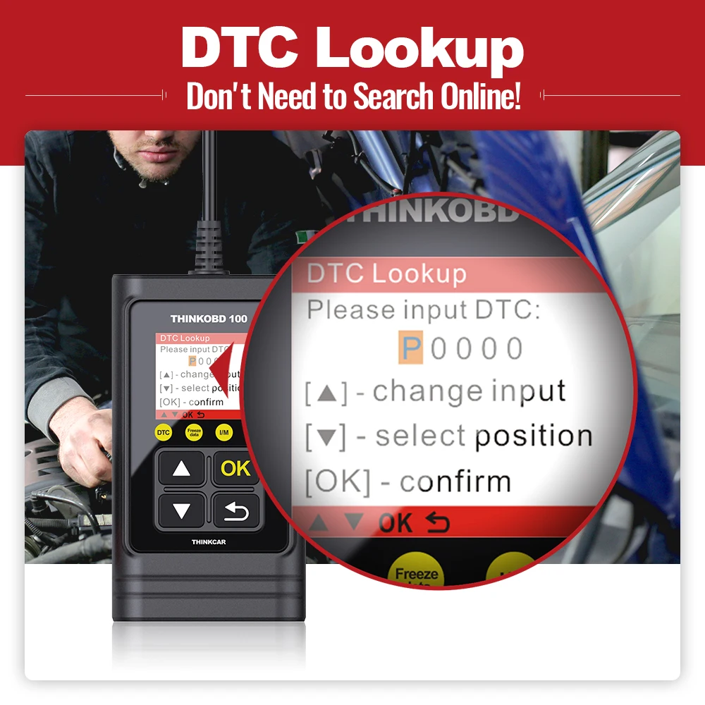 THINKCAR THINKOBD 100 OBD2 Автомобильный сканер OBDii Авто диагностический инструмент pk elm327
