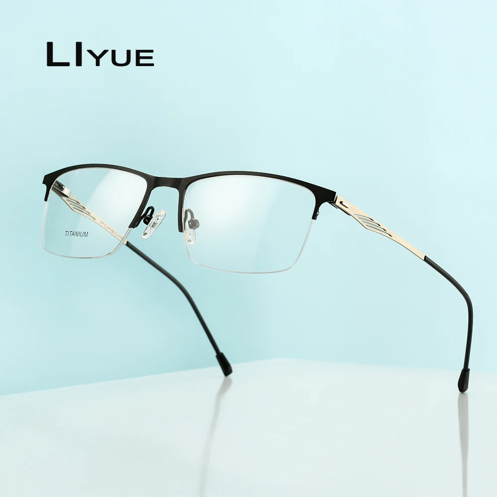 

Optical Titanium Alloy Glasses Frame Men Ultralight Square Myopia Prescription eye Glasses Eyeglasses Frames Screwless Eyewear