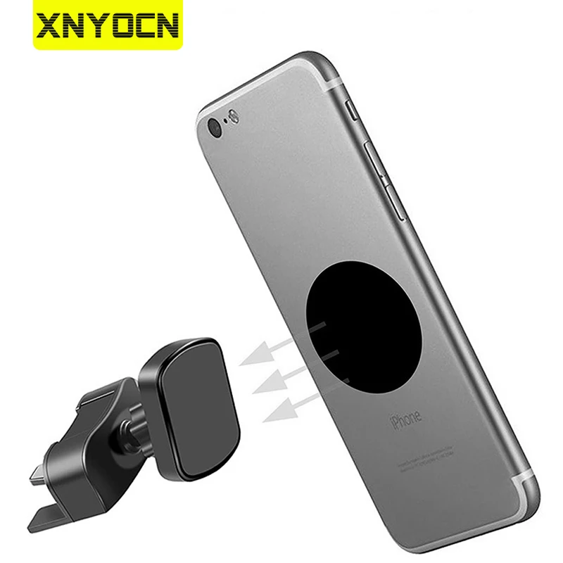 Xnyocn-soporte magnético para teléfono móvil de coche, accesorio con ranura para CD, para iPhone 8, 7 Plus, botón de liberación, Universal
