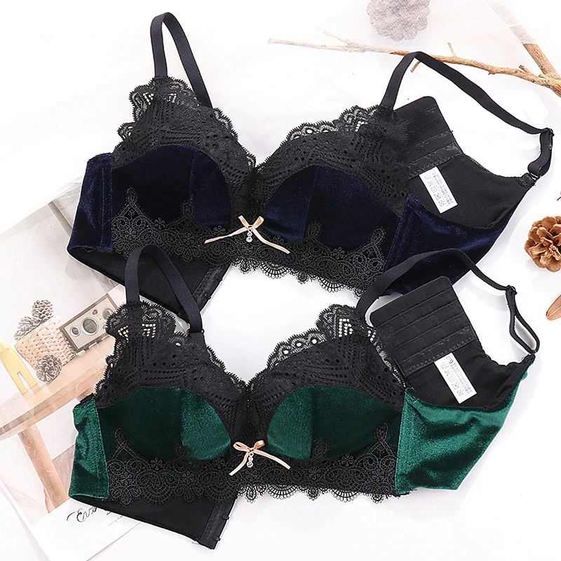 

Backstrom Womens Underwear Intimates No Rims Wire Free Bra Gathers Sexy Mink Underwear Student French Underwear